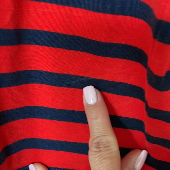 7 Tops $25/ J.Crew Red & Navy Striped 3/4 Sleeve Top. Size Small - Picture 8 of 8
